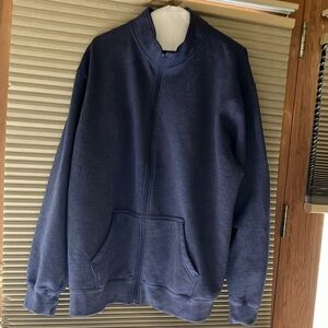 JOE’S USA Men’s Fleece with Collar Heather Grey Full Zip Sweatshirt Tag missing